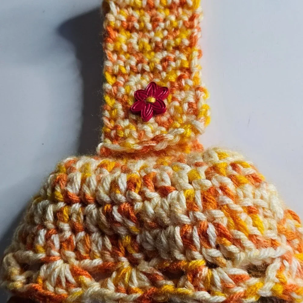 Hand Crafted Crochet Topper with Fall Towel